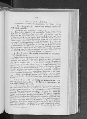 Sitzung am 1. Juli 1913.