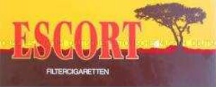 Werbeaufkleber für "Escort"-Zigaretten