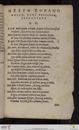 Helio Eobano Hesso, regi poetarvm Spalatinvs S. D.