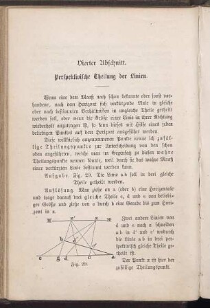 Vierter Abschnitt. Perspektivische Theilung der Linien.
