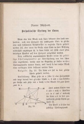 Vierter Abschnitt. Perspektivische Theilung der Linien.