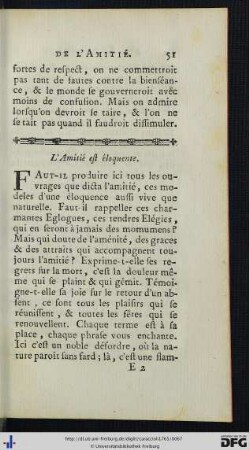 L’Amitié est éloquente.
