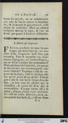 L’Amitié est éloquente.