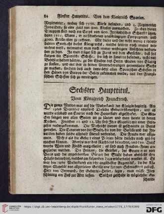 Sechster Haupttitul: Vom Königreich Franckreich