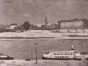 Blick auf Dresden-Neustadt : Blick auf Dresden-Neustadt. Öl; 105 x 140 cm. um 1960