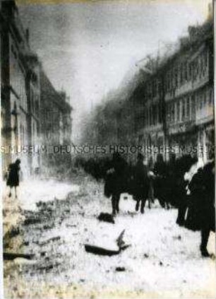 Halberstadt nach dem Luftangriff vom 8. April 1945