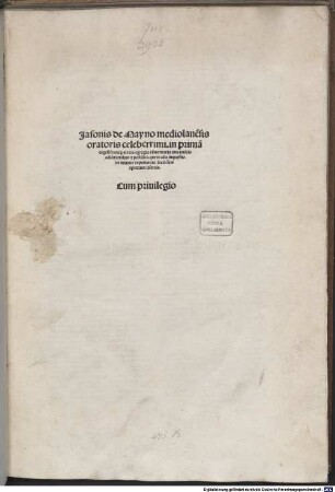 Commentaria in primam partem Digesti novi : mit Privileg