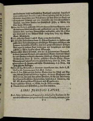 Libri Juridici Latini.
