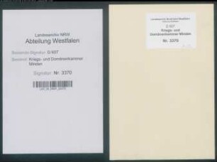 Bau und Reparatur der geistlichen Gebäude in der Stadt Petershagen (Amt Petershagen)