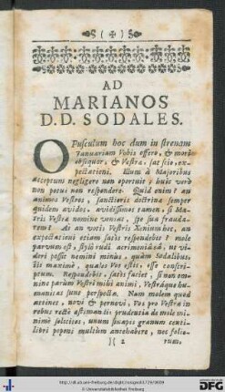 Ad Mariano D. D. Sodales.