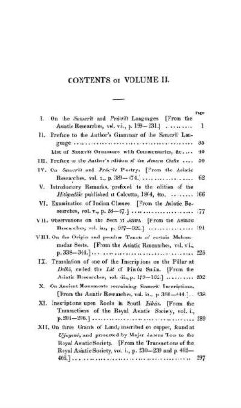 Contents Of Volume II.
