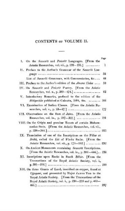 Contents Of Volume II.