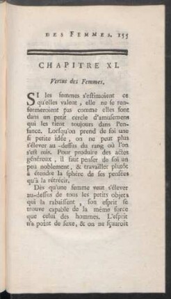 Chapitre XI. Vertus des Femmes
