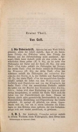 Erläuterungen zu Benedict von Spinoza's Ethik