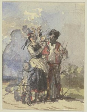 Bauern auf einem Weg