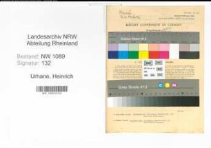 Entnazifizierung Heinrich Urhane , geb. 29.04.1890 (Polizeibeamter)