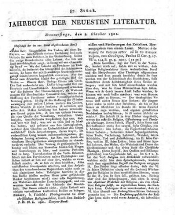 1801-10-08 : 87. Stück