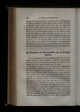 Die Bewohner der Nordwestküste und des Dregongebietes.