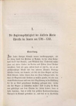 Maria Theresia vom Aachener Frieden bis zum Schlusse des siebenjährigen Krieges 1748 - 1763
