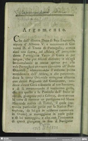 Argomento / Inhalt