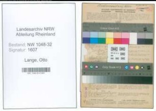 Entnazifizierung Otto Lange , geb. 24.01.1889 (Beamter)