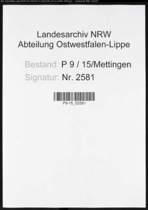Sterberegister Standesamt Mettingen