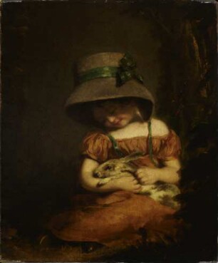 Mädchen mit Kaninchen