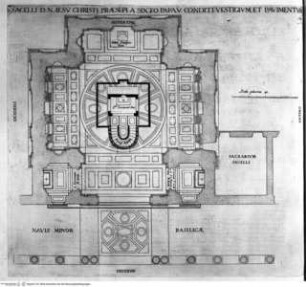 Basilicae S. Mariae Maioris de urbe a Liberio papa I usque ad Paulum V. Pont. Max., Taf. 169: Rom, S. Maria Maggiore, Grundriss der Cappella Sistina