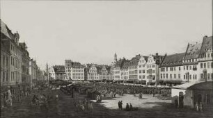 Der Altmarkt von Dresden von der Seestraße aus