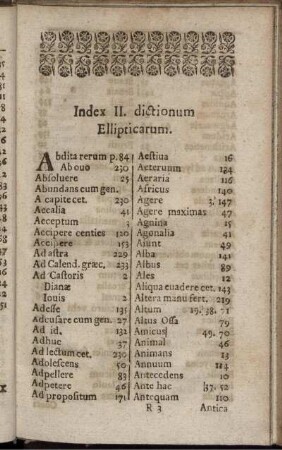 Index II. dictionum Ellipticarum.