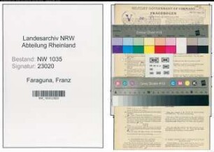 Entnazifizierung Franz Faraguna , geb. 19.10.1903 ()