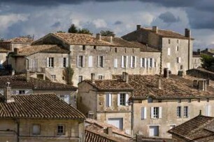 Frankreich. Aquitaine. Gironde. Saint Emilion. UNESCO Weltkulturerbe. Blick auf Altstadt