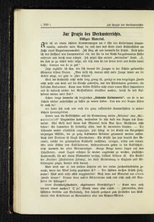 ¬Zur¬ Praxis des Werkunterrichts : billiges Material