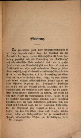 Das Zeugniß der Natur für Gottes Dasein