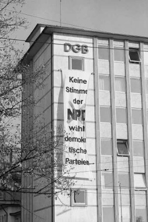 Wahlwerbung zur Kommunalwahl am 20. Oktober 1968.