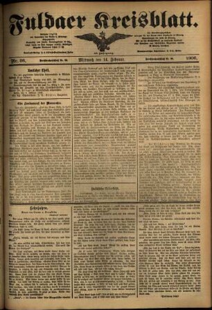 Ausgabe vom Mittwoch, den 14. Februar 1906.