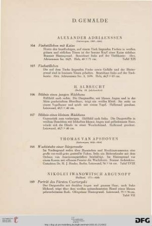Gemälde (Nr. 164-259)