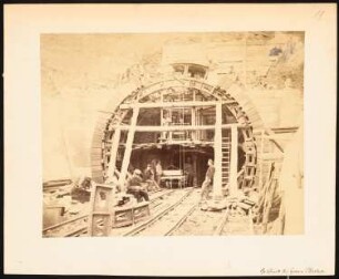 Bebra-Göttinger Eisenbahn. Tunnel, Cornberg: Tunnelbauarbeiten