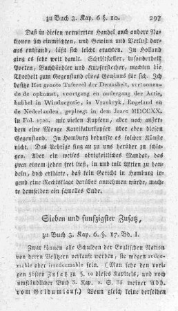 Sieben und funfzigster Zusatz zu Buch 3. Kap. 6. §. 17. Bd. 1.