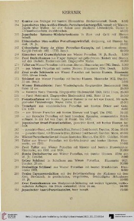 Keramik (Nr. 263-306)