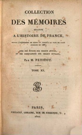 Collection des mémoires relatifs à l'histoire de France. 20, Mémoires de Bassompierre, Deuxième Partie