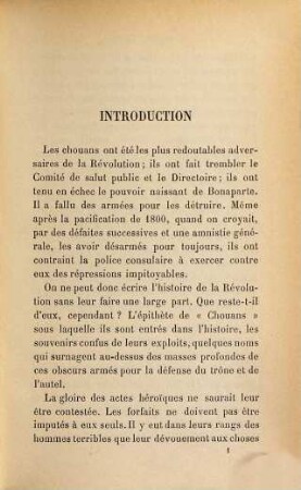 La police et les chouans sous le consulat et l'empire 1800 - 1815