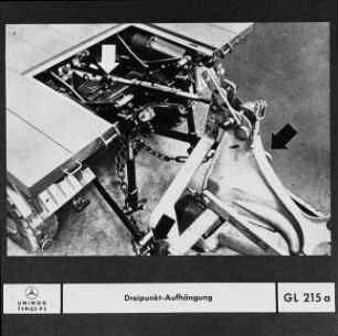 Dreipunkt-Aufhängung am Unimog