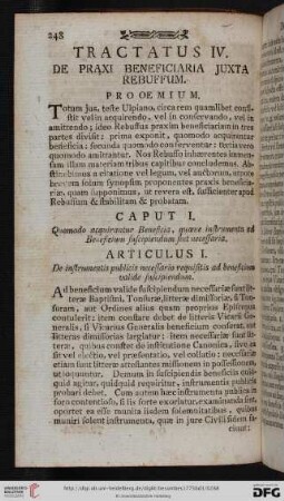 Tractatus IV. De praxi beneficiaria juxta rebuffum