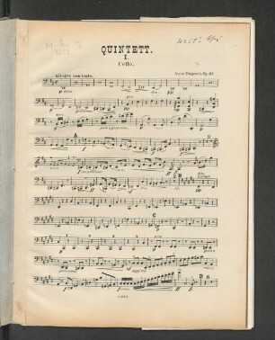 Quintett. I. Cello.