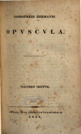 Godofredi Hermanni Opuscula, 6,[1]