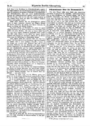 Schopenhauer über die Anonymität