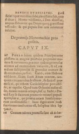 De praemiis Monomachiae propositis. Caput IX.