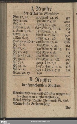 II. Register der fürnehmsten Sachen