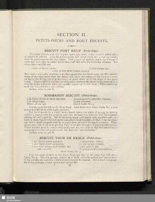 Section II. Petits-fours and rout biscuits
